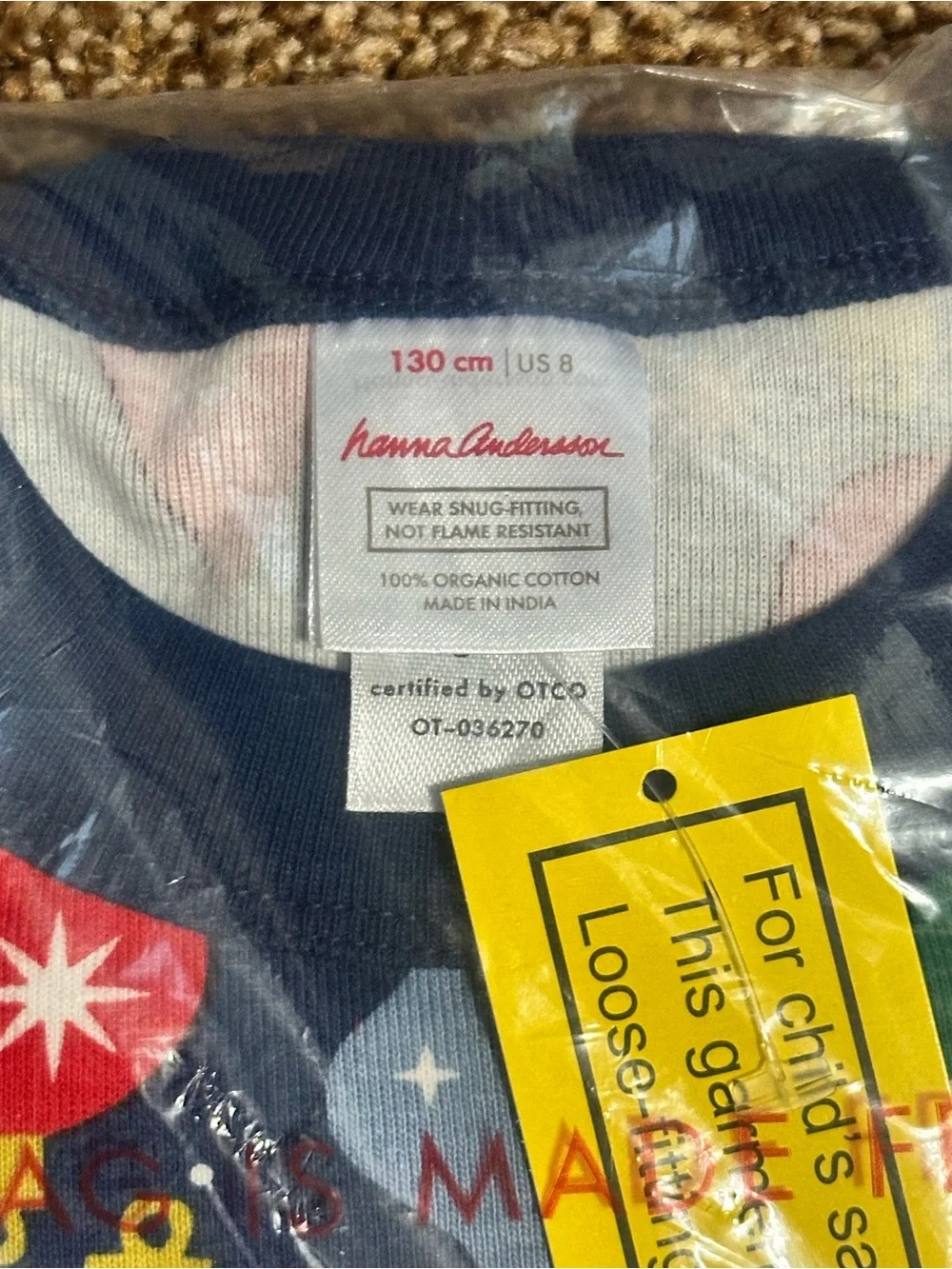 NWT Holiday HannaJams Pajama Sibling Sets in Shiny Bright Ornaments print